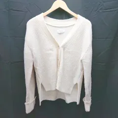 ◇ OPAQUE.CLIP Vネック シンプル 綺麗め スリット入り 長袖 カーディガン サイズ40/L アイボリー レディース E  【1303160011602】
