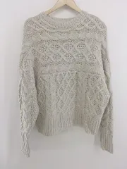 ◇ classicalelf クラシカルエルフ ケーブル編み 長袖 ニット セーター サイズM グレー レディース E  【1303200007466】