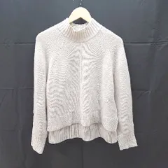 ◇ N. エヌ ハイネック スリット シンプル 長袖 ニット セーター サイズM アイボリー レディース E  【1303270000503】