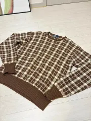 ポロラルフローレン ヴィンテージ ブラウン チェック ニット セーター L(103-105)