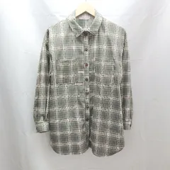 ◇ NICE CLAUP ナイスクラップ ボタン　チェック柄　胸ポケット　シンプル 長袖 シャツ 表記なし ブラウン系 レディース E  【1303270002651】