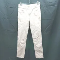 ◇ Levi's リーバイス パッチ　ストレッチ　シンプル　ブランドロゴ パンツ サイズW25L30 ベージュ系 レディース E  【1303270009445】