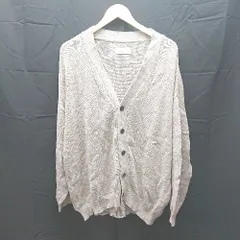 ◇ remer Vネック 無地 シンプル きれいめ 長袖 ニット カーディガン Mサイズ ベージュ ブラウン メンズ E  【1303290013828】のサムネイル