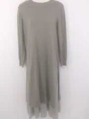 ◇ NATURAL BEAUTY BASIC レイヤード ワンピース ワンピース アンサンブル サイズM ベージュ グレー レディース P  【1304010006144】