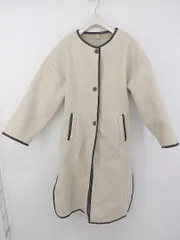 ■ archives アルシーヴ ライナー付 長袖 パイピング コート サイズM ベージュ レディース E 【1304050001406】