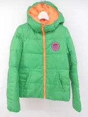 ◇ RODEO CROWNS ロデオクラウンズ リバーシブル 長袖 ダウン ジャケット サイズ1 グリーン オレンジ レディース E  【1304050001383】