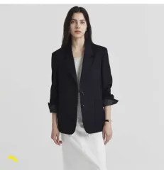 1回着用_ダンスト Single 3ボタン ウール ブレーザー ジャケット