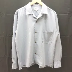 ◇ EMMA CLOTHES エマ クローズ ボタン　胸ポケット　シンプル 長袖 シャツ サイズL ブルー系 レディース E  【1304050023651】