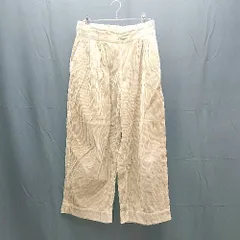 ◇ coen コーエン 2タック コーデュロイ パンツ サイズL ベージュ レディース E  【1304050021602】