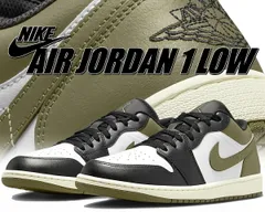 ナイキ エアジョーダン 1 ロー ブラック ホワイト ミディアムオリーブ NIKE AIR JORDAN 1 LOW blk/wht-medium olive 553558-092