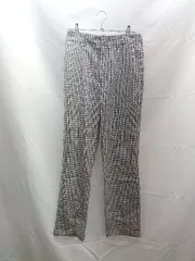 ◇ LOWRYS FARM ローリーズファーム チェック柄 カジュアル スリット テーパード パンツ サイズM ブラウン系 レディース E  【1304050026058】