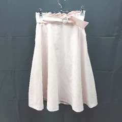 ◇ Feroux フェルゥ サイドジップ 無地 ひざ丈 フレア スカート サイズ2 ピンク レディース E  【1304050027222】のサムネイル
