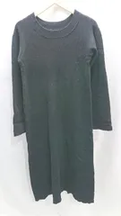 ◇ JOURNAL STANDARD シンプル ニット クルーネック 長袖 ロング ワンピース サイズ表記なし ブラック レディース E  【1304050029066】