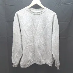 ◇ FILA フィラ クルーネック　ブランドロゴ　バックプリント　シンプル 長袖 トレーナー サイズM グレー系 レディース E  【1304050037344】