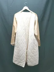 ◇ Amiur エミレ vintage satin gown coat カジュアル キルティング 長袖 コート サイズF ベージュ系 レディース E  【1304050032714】