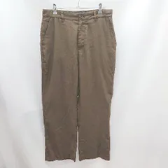 ◇ URBAN RESEARCH アーバンリサーチ フロントファスナー シンプル ストレートパンツ サイズL ブラウン レディース E  【1304050041860】