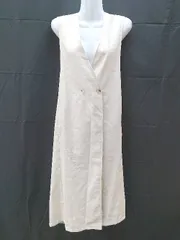 ◇ AUNT MARIE'S メランジ生地 ノンストレッチ ジレワンピ - ノースリーブジャケット サイズＳ アイボリー レディース E  【1304050044793】