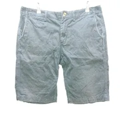 ◇ BEAMS HEART チノ生地 ノンストレッチ ワーク ストリート ハーフパンツ サイズL ネイビー メンズ E  【1304050045967】