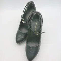 ◇ LiBERTYDOLL ポインテッドトゥ アンクルストラップ ピンヒール パンプス サイズM ブラック レディース E  【1304210001420】