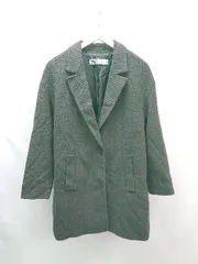 ■ ZARA ザラ 千鳥柄 綺麗め 長袖 コート サイズS チャコールグレー レディース E  【1304210015526】