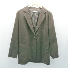 ◇ fupel メルトン生地 メランジ起毛 軽量 薄手 シンプル 長袖 ジャケット ブレザー サイズM ブラウン メンズ E  【1304210014901】