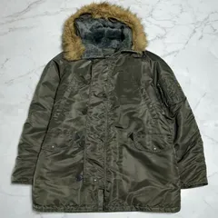 アルファインダストリーズ　ALPHA INDUSTRIES ユーティリティポケット　カーキ　オリーブ　ナイロン　アクリルファー　 N-3B フライトジャケット　アウター　メンズ　Lサイズ　20024-76