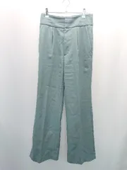 ◇ FRAY I.D ウエストゴム ワンタック センタープレス ストレッチ シンプル パンツ サイズ1 グリーン系 レディース E  【1304210025501】