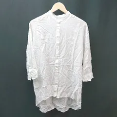 ◇ apart by lowrys ドロップショルダー 前ボタン ドルマン ７分丈 シャツ ウーブン フリーサイズ ホワイト レディース E  【1304210026836】