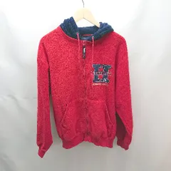 ◇ tommyhilfiger トミーヒルフィガー フード付き 前チャック 長袖 パーカー サイズM レッド メンズ E  【1304210026591】