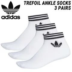 アディダス トレフォイル アンクルソックス 3足組み adidas TREFOIL ANKLE SOCKS 3 PAIRS WHITE ee1152 FYC73 ホワイト アンクル丈 靴下 3パック 白