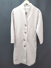 ◇ L'armoire de luxe シンプル 無地 ウール混 長袖 コート ジャケット フリーサイズ グレージュ グレー レディース E 【1304210027284】