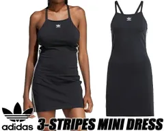 アディダス オリジナルス スリーストライプス ミニワンピース adidas 3-STRIPES MINI DRESS BLACK iu2426 KMZ83 レディース スポーティー スクエアネック