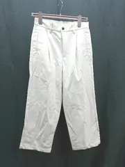 ◇ MONO-MART モノマート ワンタック 裏起毛 ストレッチ シンプル レザーパンツ サイズXS ホワイト系 メンズ E  【1304210028625】