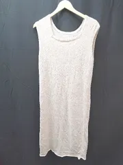 ◇ gelato pique 起毛 ストレッチ シンプル ノースリーブ ロング丈 ワンピース サイズ1 ベージュ系 レディース E  【1304210028496】