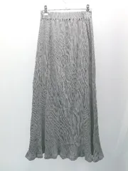 ◇ BEAMS HEART ウエストゴム ストレッチ シンプル オシャレ ロング丈 フレア スカート 表記なし グレー系 レディース E  【1304210028410】