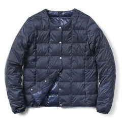 [タイオン] LADIESCREW NECK BUTTON DOWN JKT W104 ネイビー BASIC LINE CREW NECK BUTTON DOWN JKT NAVY 保温 防寒 アウター レディース ブラック ネイビー ダークチョコ 薄手 おし