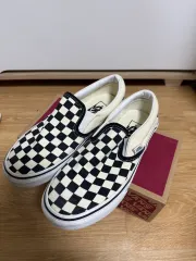 VANS(ヴァンズ) チェッカーボード スリッポン スニーカー + 正規品 ボックス