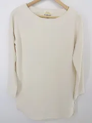 ◇ BED&BREAKFAST ベットアンドブレックファスト 長袖 ミニ チュニック ワンピース サイズS ライトベージュ レディース E  【1304260001814】