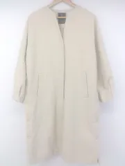 ■ w closet ダブルクローゼット 長袖 ロング コート サイズF ベージュ レディース E  【1304260005287】