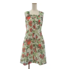 Super Beauty スーパー ビューティー タグ付き ワンピース ノースリーブ ひざ丈 レース 花がら マルチカラー 40 ■FF