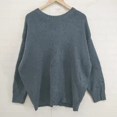 ◇ classicalelf クラシカルエルフ 2way 長袖 ニット セーター カーディガン サイズL ブルー系 レディース E  【1304260019932】