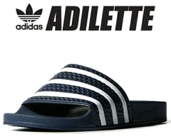 アディダス アディレッタ adidas ADILETTE adblue/wht-adblue 288022 ネイビー ホワイト サンダル シャワー スポーツ パウダー