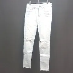 ◇ JEANASIS ジーナシス クラッシュデニム トレンド ストレッチ入 パンツ サイズM ブルー系 レディース E  【1305020001723】