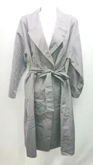 ◇ relume シンプル 無地 ラグラン ソリット シームレス 長袖 コート ジャケット 38サイズ グレー レディース E  【1305020005660】