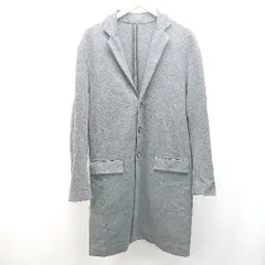 ◇ GLOBAL WORK 裏地なし 3ボタン ダブルポケット 秋冬 長袖 チェスターコート サイズL グレー メンズ E  【1305020021660】