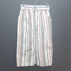 ◇ Discoat Parisien スリット ウエストゴム 裏地あり 薄手 ロング丈 タイト スカート サイズM アイボリー系 レディース E  【1305020022469】