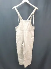 ◇ Samansa Mos2 blue ワイド 肩ひも調節可能 - サロペット サイズフリー ベージュ レディース E  【1305020021981】