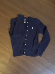 ポロ ガールズ カーディガン ネイビー L