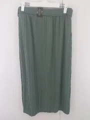 ◇ ◎ natural couture ナチュラルクチュール ベルト付 ロング プリーツ スカート グリーン レディース P  【1305060002483】のサムネイル