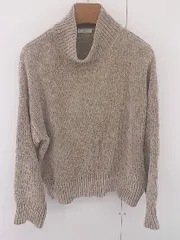 ◇ ITEMS URBAN RESEARCH アーバンリサーチ ハイネック 長袖 ニット セーター サイズF ベージュ レディース P  【1305060002476】